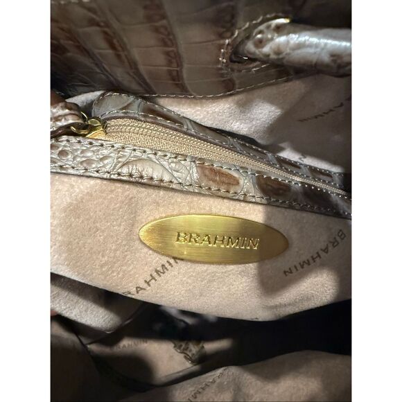 Brahmin Pecan Melbourne leather backpack